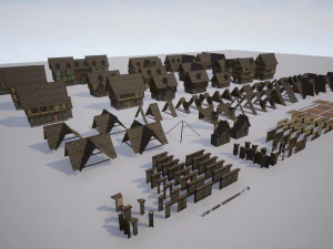 medieval modular pack 3D Model