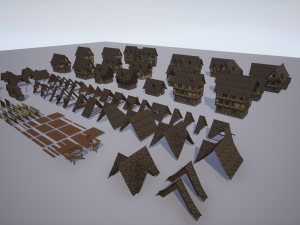 medieval modular pack Model 3D