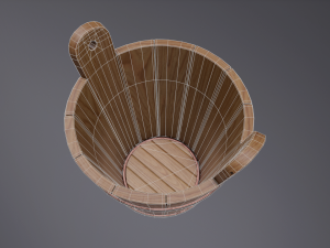 rustic old bucket 3D 모델