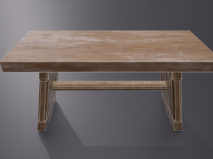 small wooden bench Model 3D