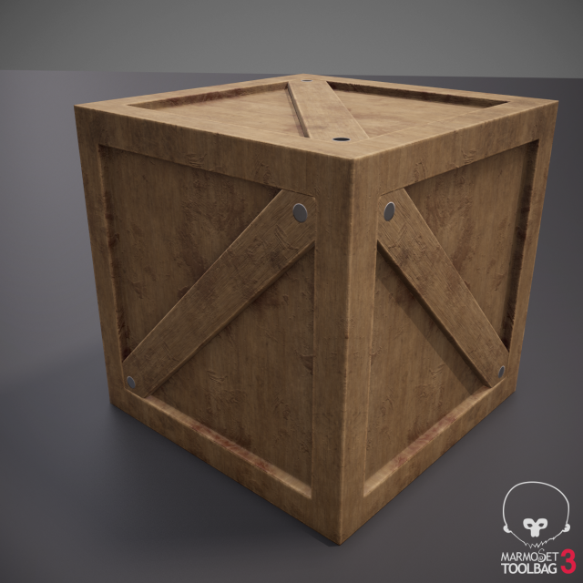 rustic wooden crate box Modelo 3D .c4d .max .obj .3ds .fbx .stl .blend 