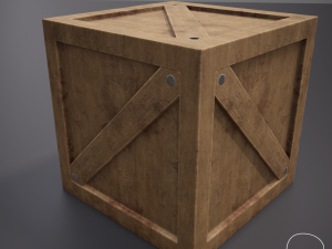 rustic wooden crate box 3D 모델