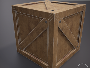 rustic wooden crate box Modelo 3D