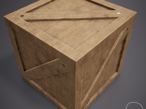 rustic wooden crate box Modelo 3D