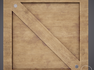 rustic wooden crate box Modelo 3D