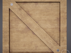 rustic wooden crate box Modelo 3D