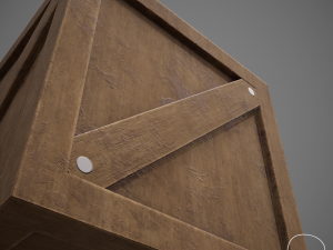 rustic wooden crate box Modelo 3D