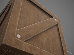 rustic wooden crate box Modelo 3D