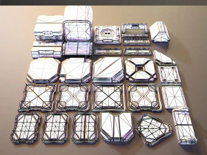 hard surface kitbash 02 - subdiv-ready 3D Model