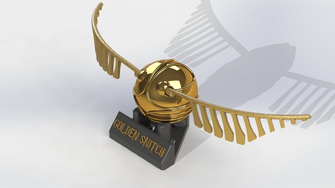 Golden Snitch 3D Print Model in Monsters Creatures 3DExport