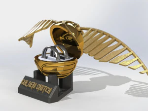 Porta Anel Pomo Dourado Modelo de Impressão 3D