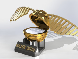 Golden Snitch Ring Holder Modèles 3D en vedette