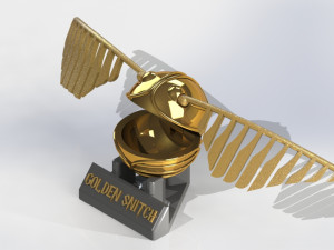 Golden Snitch Ring Holder Modèles 3D en vedette