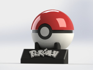 Pokeball Ringholder Modello di stampa 3D
