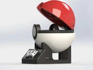 Pokeball Ringholder 3D Print Model