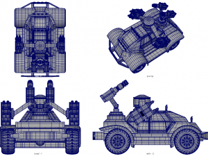 buggy military 3D Model