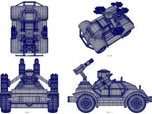 buggy militaire Modèle 3D