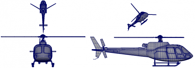 helicopter as 350 3D Model .c4d .max .obj .3ds .fbx .stl .blend 