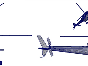 h&eacute;licopt&egrave;re comme 350 Modèle 3D