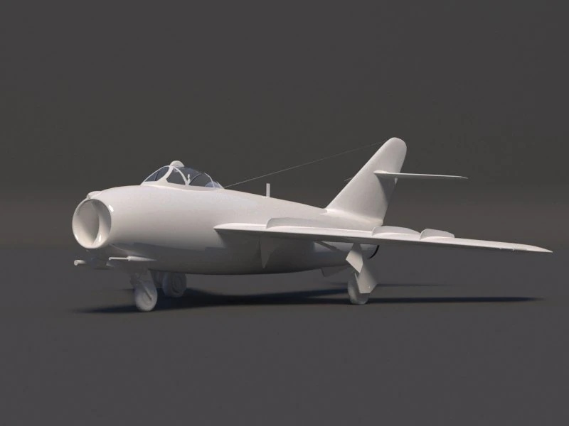 mig-17 3D Model .c4d .max .obj .3ds .fbx .stl .blend 