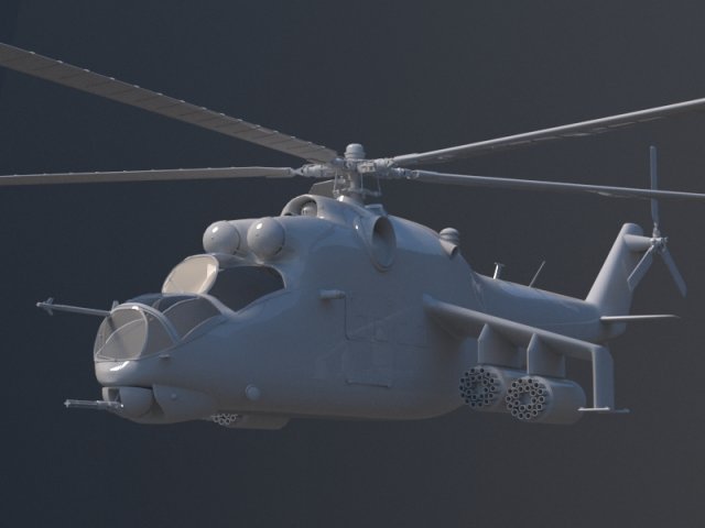 mi-24 3D Model .c4d .max .obj .3ds .fbx .stl .blend 