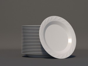 plates set Modello 3D