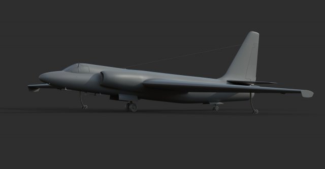 u-2 lockheed Modello 3D .c4d .max .obj .3ds .fbx .stl .blend 