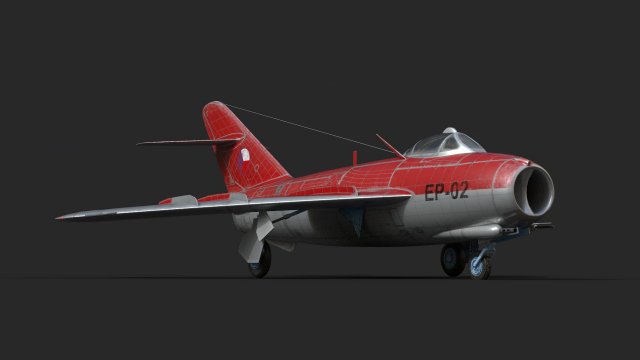 mig-17 czech 3D 모델 .c4d .max .obj .3ds .fbx .stl .blend 