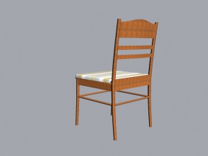 chair 3d low poly 3D Modell