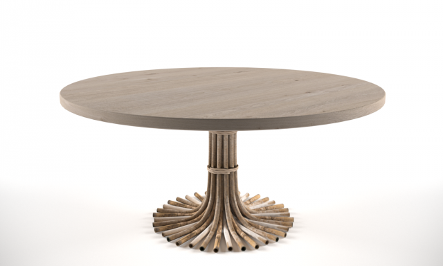 table bamboo 3D Model .c4d .max .obj .3ds .fbx .stl .blend 
