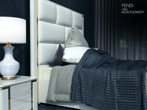 bed montgomery fendi casa 3D Model