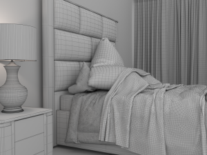 bed montgomery fendi casa 3D Model