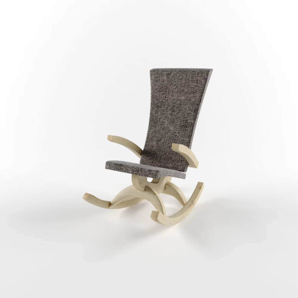 rocking chair lena 3D Model .c4d .max .obj .3ds .fbx .stl .blend 
