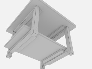 table gray barn michaelis reclaimed coffee-cube 3D Model