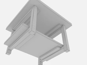 table gray barn michaelis reclaimed coffee-cube 3D Model