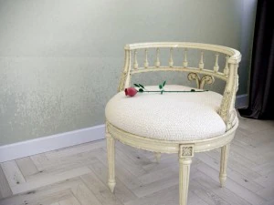 cadeira assento de toucador creme dourado Modelo 3D