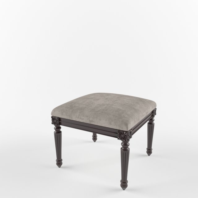 chair elegant home fashions tiffany wood stool Modelo 3D .c4d .max .obj .3ds .fbx .stl .blend 
