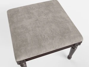 chair elegant home fashions tiffany wood stool 3D Model