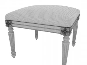 chair elegant home fashions tiffany wood stool 3D Model