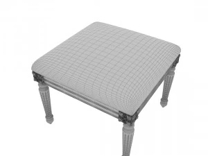chair elegant home fashions tiffany wood stool 3D Model