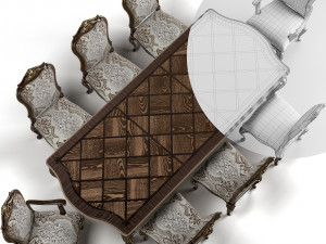 carson aria dining Modèle 3D