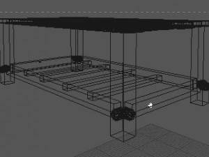 low poly wooden table 3D Model