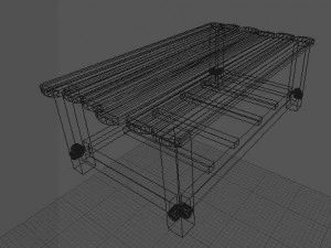 low poly wooden table 3D Model