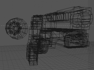 low poly python pistol 3D Model