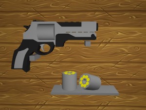 low poly python pistol Modèle 3D