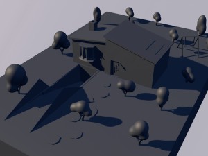 3d low poly house place designed Model 3D