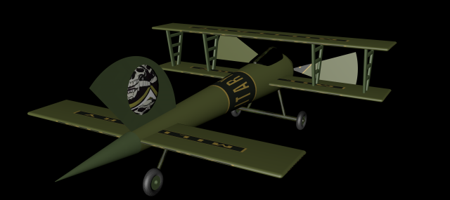 cute air fighter Modelo 3D .c4d .max .obj .3ds .fbx .stl .blend 