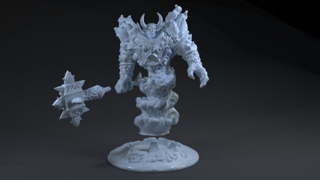 Figurine Ragnaros World Of Warcraft – Impression 3D Résine 2024 – Avec Marteau – Neuve