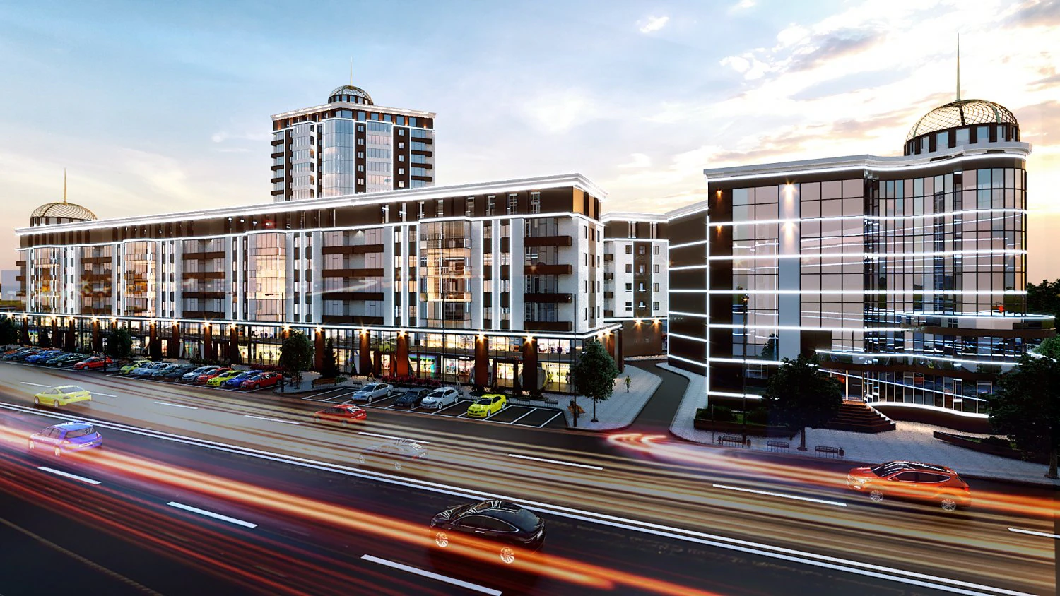 residential complex 3D Model .c4d .max .obj .3ds .fbx .stl .blend 