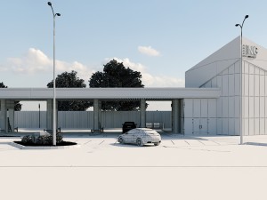 gas station 3Dモデル